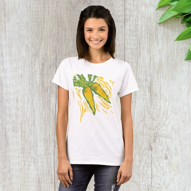 Färsk morot färglös vegetabilisk konst t shirt (Skapare uppladdad)