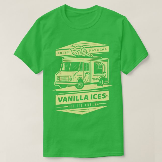Färsk naturlig Vanilla Ices Ice Cream T Shirt (Design framsida)