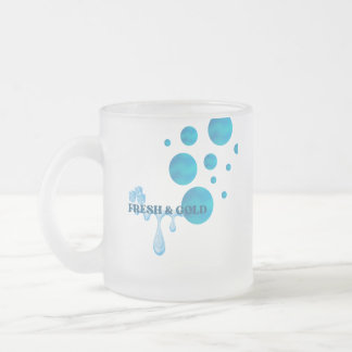 färsk och kall glas mugg