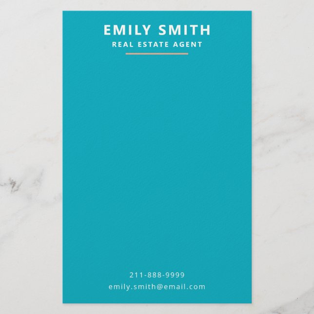 Färsk och modern verklig Gods Agent-processor Brevpapper (Framsida)