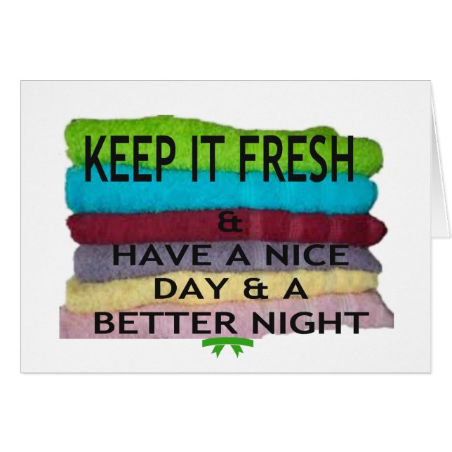 Färsk och ren: Burst of Färg for a resh Start Hälsningskort (Framsidan Horizontal)