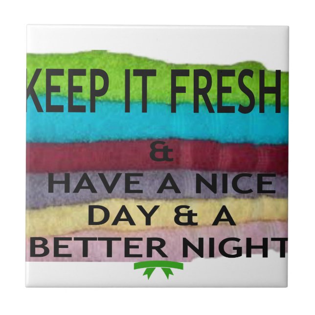 Färsk och ren: Burst of Färg for a resh Start Kakelplatta (Framsidan)