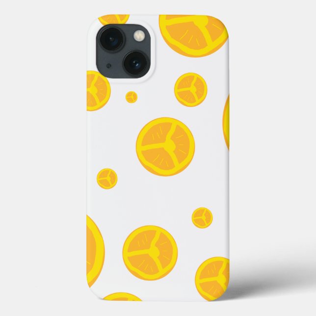 Färsk och Roligt Orange Frukt Design Telefon Case (Baksida)