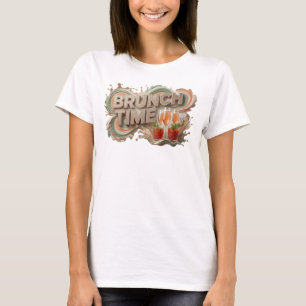 Färsk Orange BRUNCH TIME Statement T-shirt