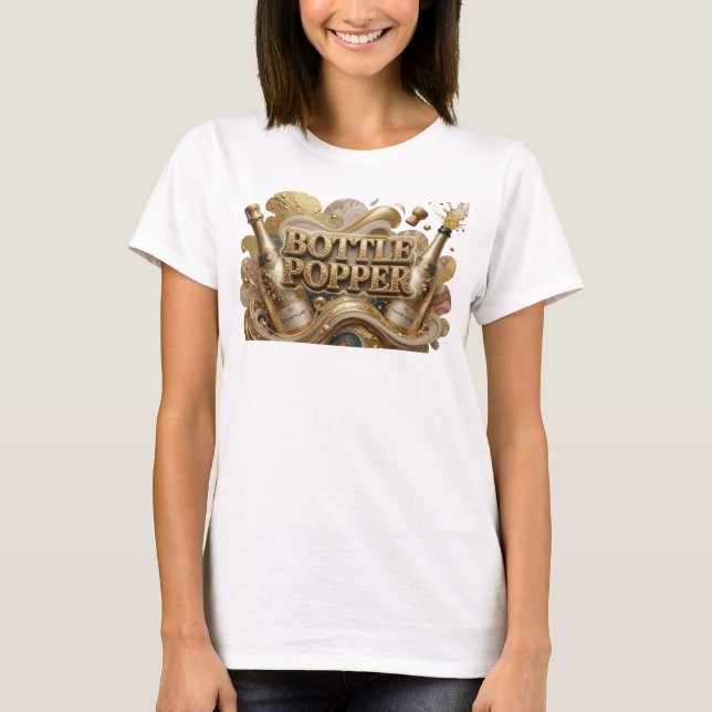 Färsk Orange FLASKPOPPARE Uttalande T-shirt (Framsida)