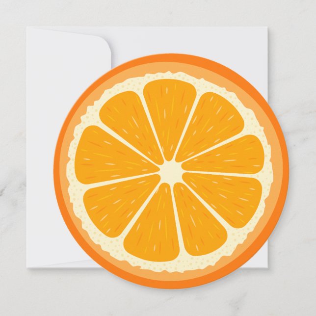 Färsk Orange Fruit Juicy Lemon Juice Illustration Julkort (Framsida)