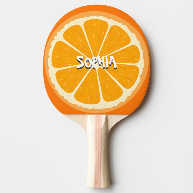 Färsk Orange Fruit Juicy Lemon Juice Illustration Pingisracket (Framsidan)