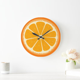 Färsk Orange Fruit Juicy Lemon Juice Illustration Stor Klocka
