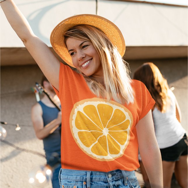 Färsk Orange Fruit Juicy Lemon Juice Illustration T Shirt (Skapare uppladdad)