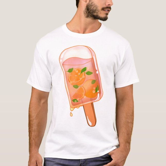 Färsk Orange Ices-pupp T Shirt (Framsida)