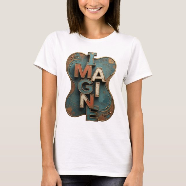 Färsk Orange IMAGINE Anpassad Design T Shirt (Framsida)