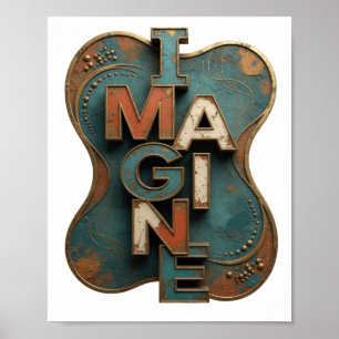 Färsk Orange IMAGINE Konstnärligt Motiv Poster