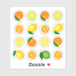 Färsk Orange och Lemon Stickers Klistermärken