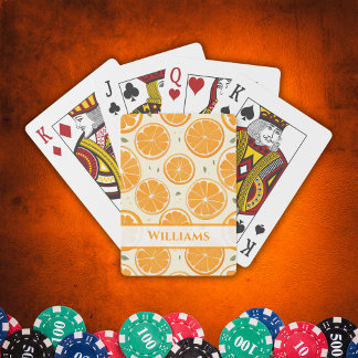 Färsk Orange Segce Mönster - BrightStor Citrus Fru Casinokort