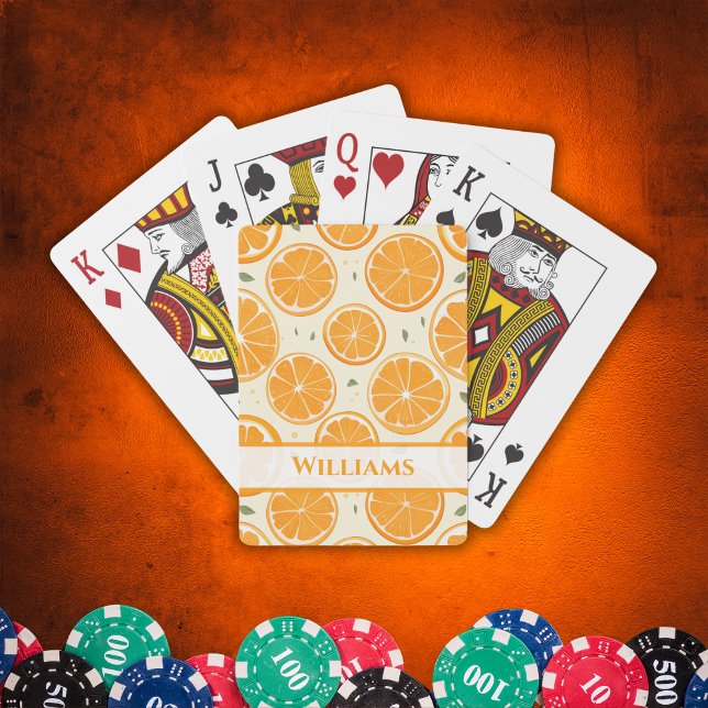 Färsk Orange Segce Mönster - BrightStor Citrus Fru Casinokort (Skapare uppladdad)