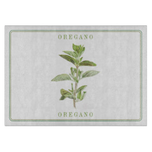 Färsk OREGANO 11x8 Glasskärbräda