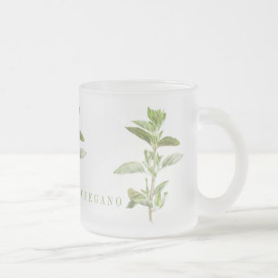 Färsk OREGANO Frostad Glas Mugg