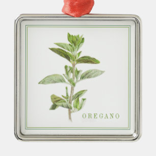 Färsk OREGANO Premium fyrkantig ornament