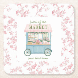 Färsk på Blommigten av jordbrukarens Möhippa Underlägg Papper Kvadrat