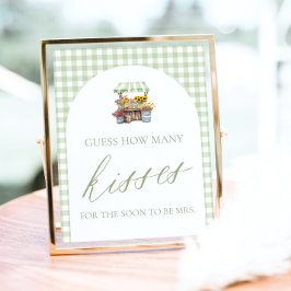 Färsk på marknaden vet hur många Kisses underteckn Poster