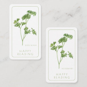 FÄRSK PARSLEY-bokmärke - 3,5 x 2-kort + text Anteckningskort