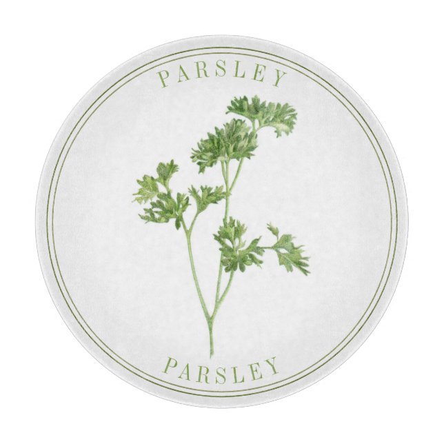 FÄRSK PARSLEY Rund glasruta (Framsidan)