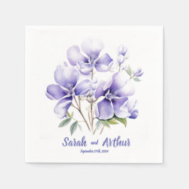 Färsk periwinkles 2: Personlig Bröllop Napkins Pappersservett