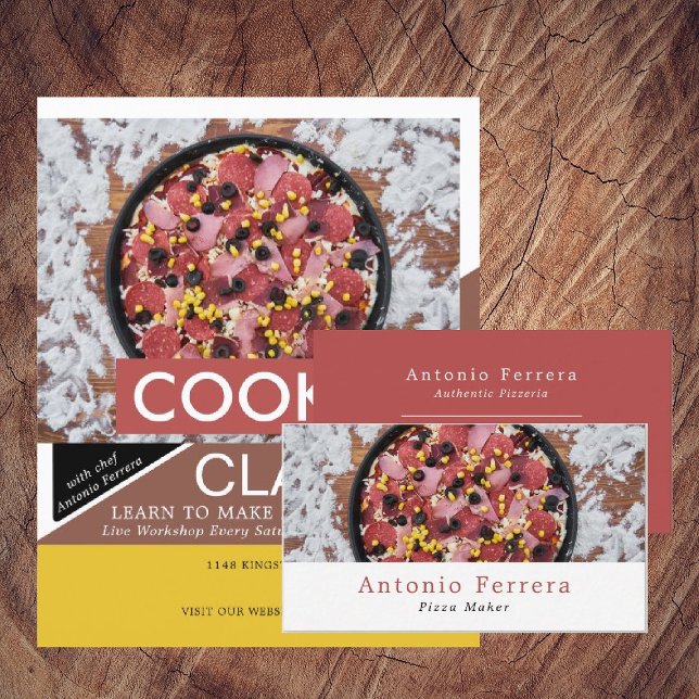 Färsk pizza, kokning av klasser reklamblad (Skapare uppladdad)