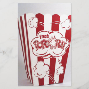 Färsk popcorn Bag röd Vintage Brevpapper