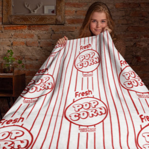 Färsk Popcorn Home Movie Theater Fleecefilt