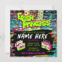 Färsk princess 90s Boombox Grönt Rosa Birthday
