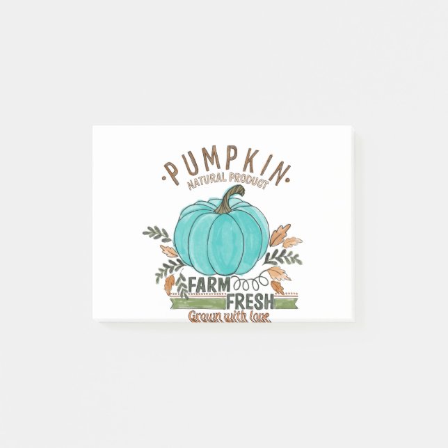 Färsk pumpa, Halloween-uppsamling Post-it Block (Framsida)