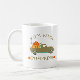 Färsk pumpvattenfärg hösten hösten kaffemugg