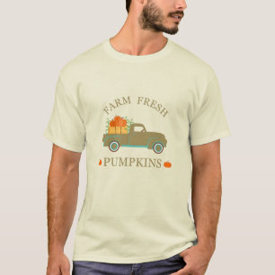 Färsk pumpvattenfärg hösten hösten t shirt