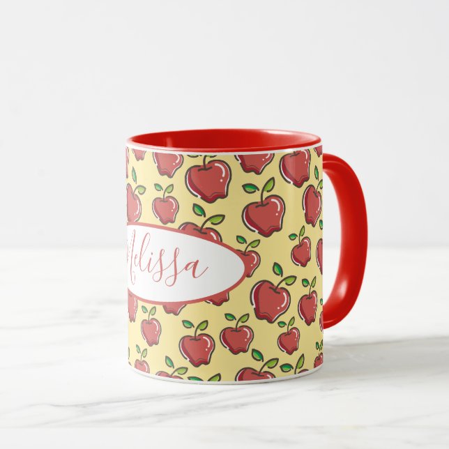 Färsk röd äpple Mugg (Framsida höger)