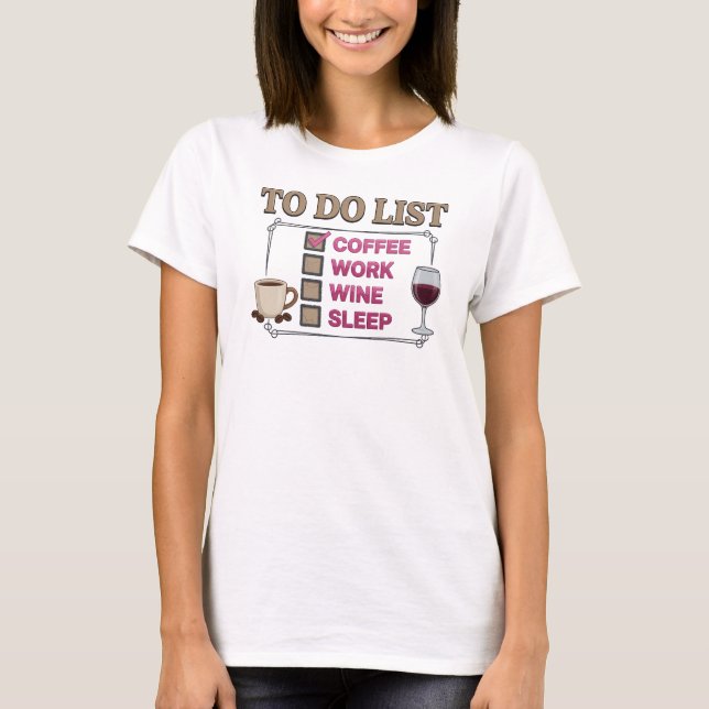 Färsk röd Kaffe sedan vin Trendig t-shirt (Framsida)