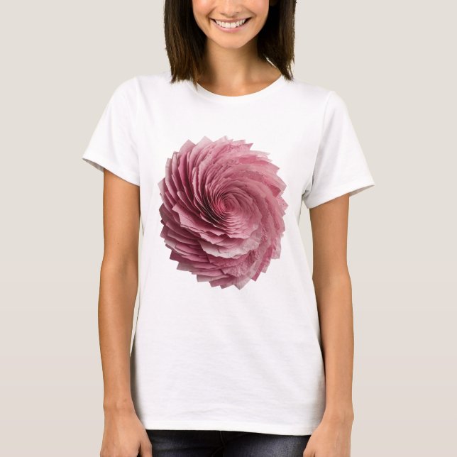 Färsk Rosa PAPPERBLOMMA Slogandesign T Shirt (Framsida)