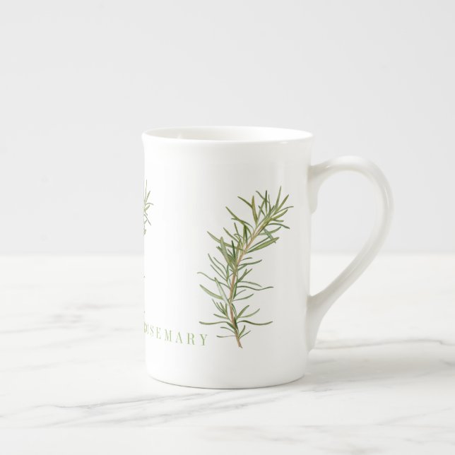 Färsk Rosmarin Bone China-Mugg Benporslin Mugg (Höger)