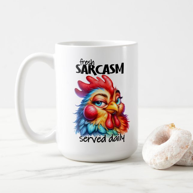 Färsk Sarkasm Kaffemugg (Med munk)