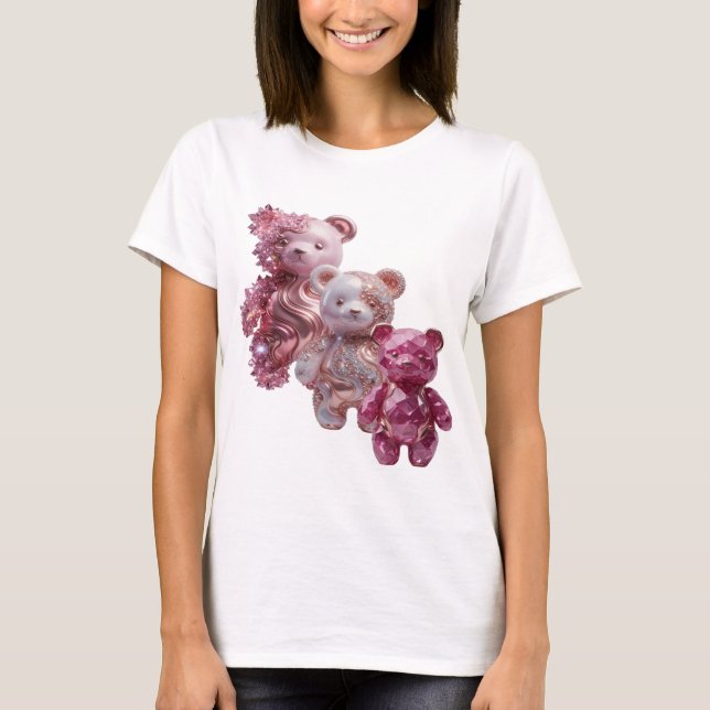 Färsk silver ABSTRAKT KONST Abstrakt design T Shirt (Framsida)