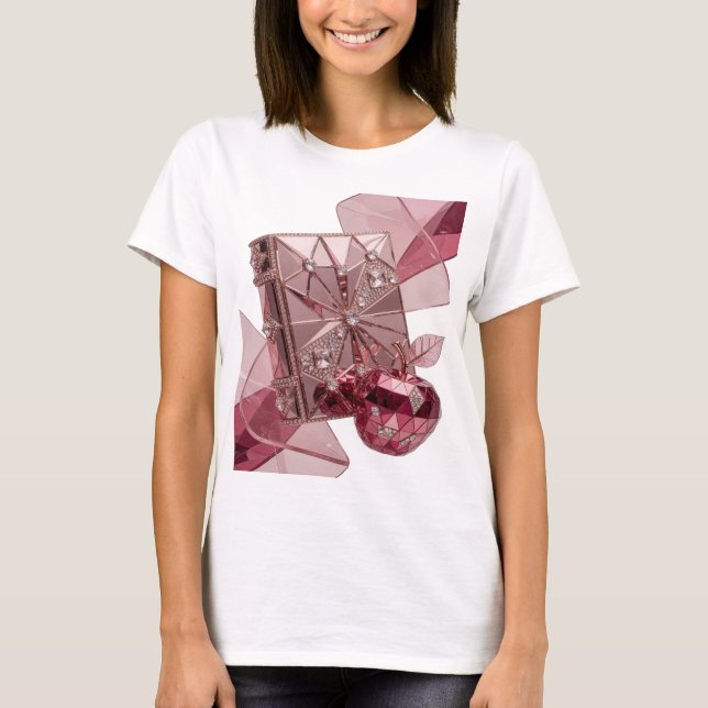 Färsk Silver ABSTRAKT KONST Abstrakt Design v3 T Shirt (Framsida)