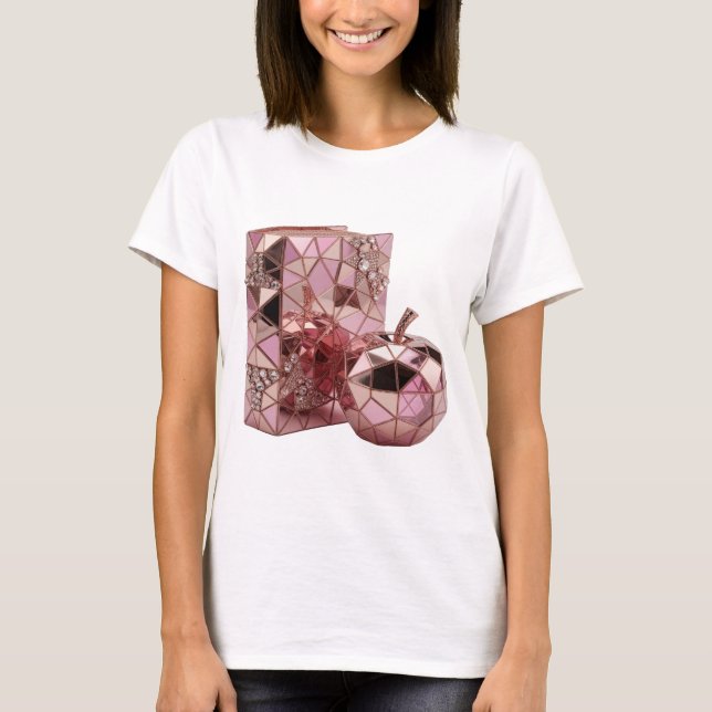 Färsk silver ABSTRAKT KONST Statement Design T Shirt (Framsida)