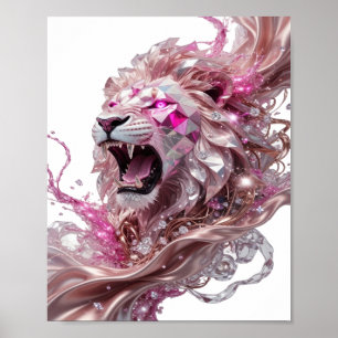 Färsk Silver LION KING Statement Design Poster