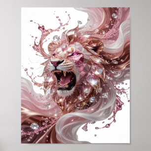 Färsk Silver LION KING -tryck Poster