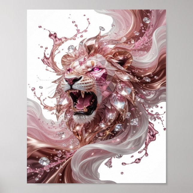 Färsk Silver LION KING -tryck Poster (Framsidan)