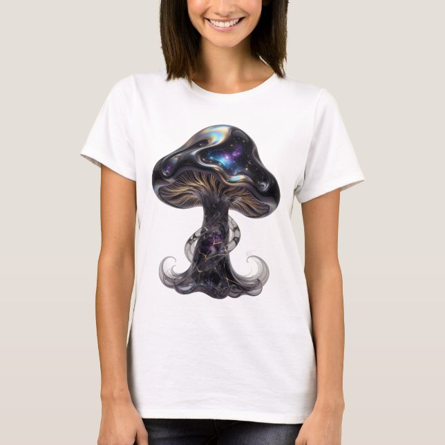Färsk Silver RYMD SVAMP Anpassad Design T Shirt (Framsida)