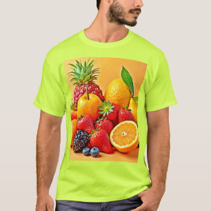 Färsk Skörd: Livlig Frukt Skörde Design  T Shirt