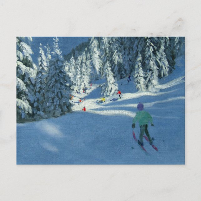 Färsk Snö Morzine Frankrike Vykort (Framsida)