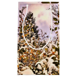 Färsk Snö på Färgad Löv