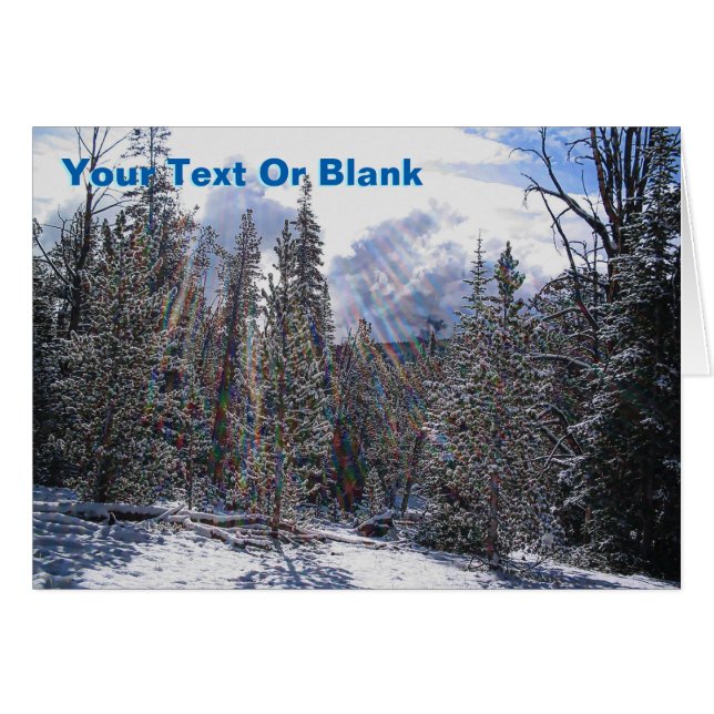 Färsk Snö på snabb blixt Hälsningskort (Framsidan Horizontal)